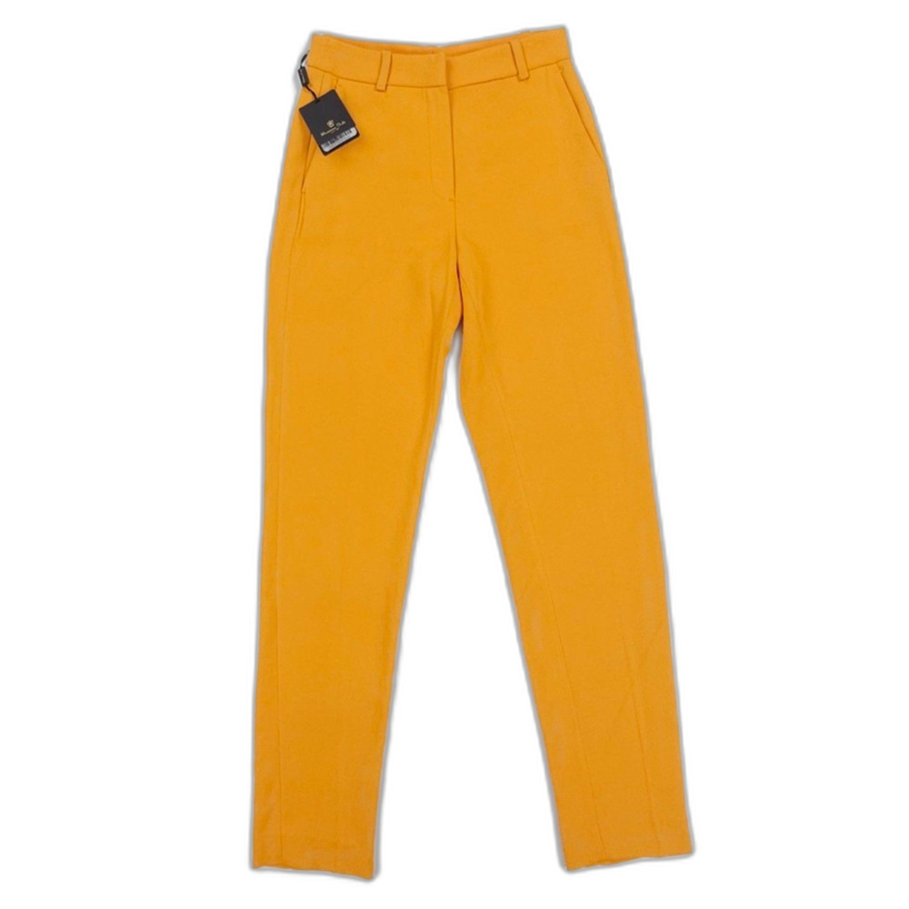 NWT Massimo Dutti Tapered Trousers Mustard Minimal Quiet Luxury Old Money